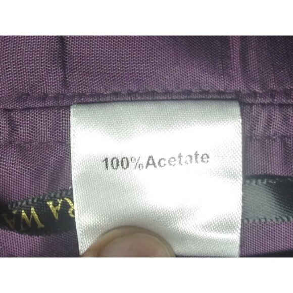 Vera Wang Womens Cocktail Dress Sz 10 Strapless Violet Purple bow fit flare EUC - Picture 10 of 11